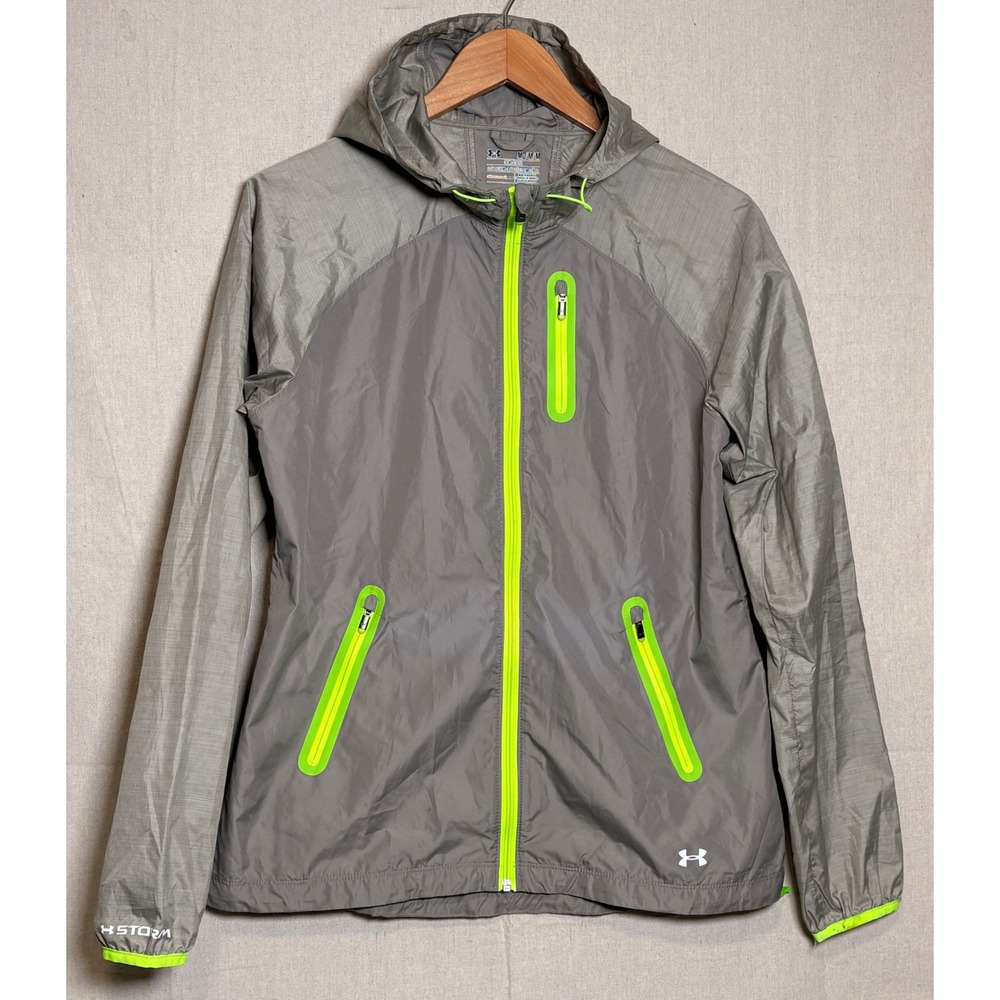 Under Armour Storm Womens Qualifier Sz M All Season Hooded Windbreaker Jacket